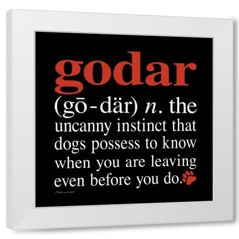 Godar White Modern Wood Framed Art Print by Marrott, Stephanie