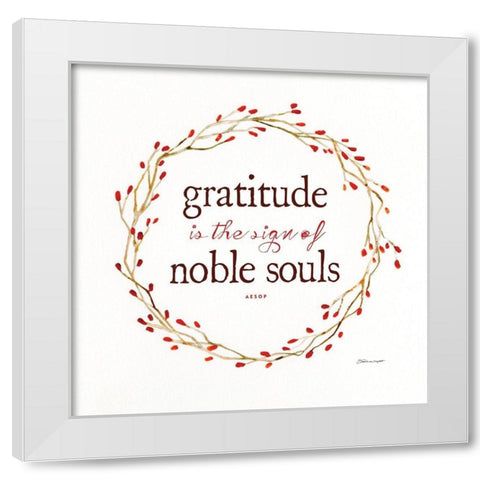 Noble Souls White Modern Wood Framed Art Print by Marrott, Stephanie