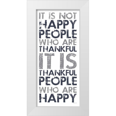 Happy People White Modern Wood Framed Art Print by Marrott, Stephanie
