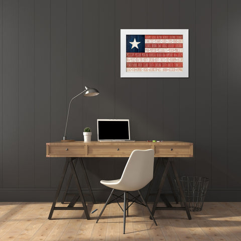 States White Modern Wood Framed Art Print by Marrott, Stephanie