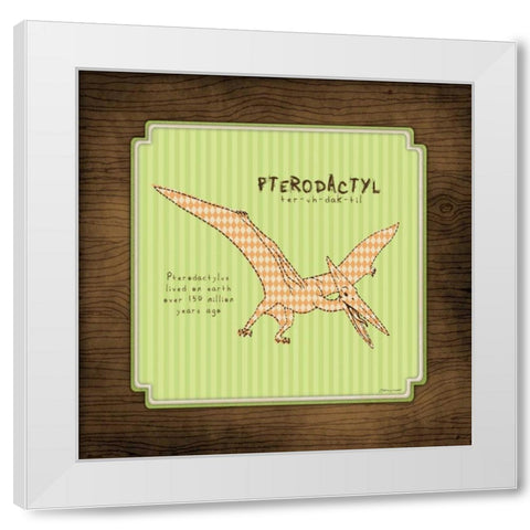 Pterodactl White Modern Wood Framed Art Print by Marrott, Stephanie