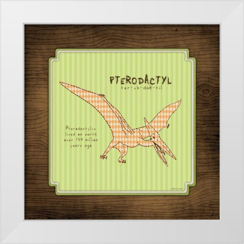 Pterodactl White Modern Wood Framed Art Print by Marrott, Stephanie