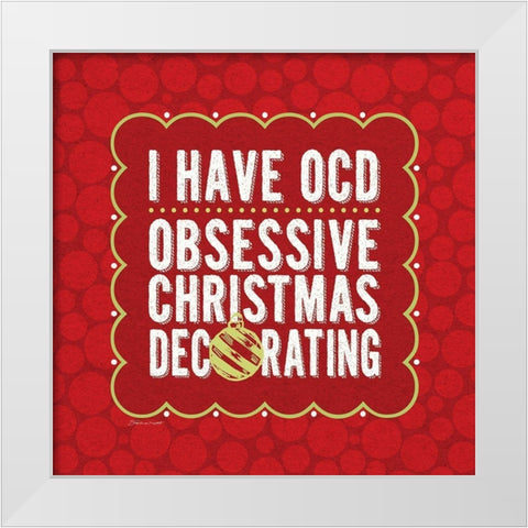 OCD White Modern Wood Framed Art Print by Marrott, Stephanie