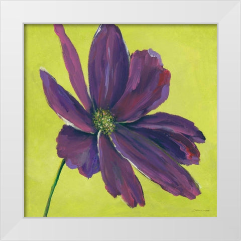 Purple Blooming IV White Modern Wood Framed Art Print by Marrott, Stephanie
