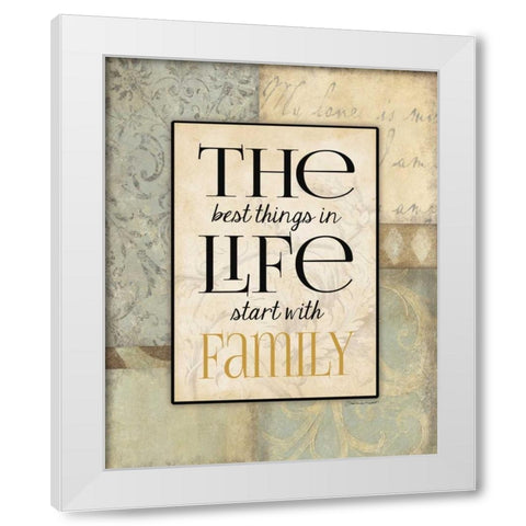 The Best Things White Modern Wood Framed Art Print by Marrott, Stephanie
