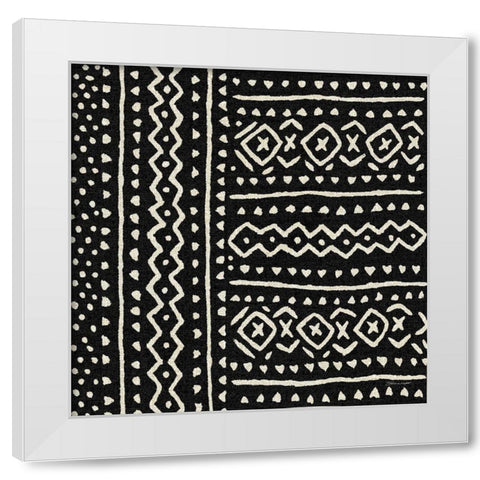 Mud Cloth I White Modern Wood Framed Art Print by Marrott, Stephanie