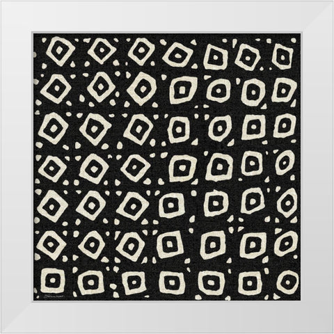 Mud Cloth III White Modern Wood Framed Art Print by Marrott, Stephanie