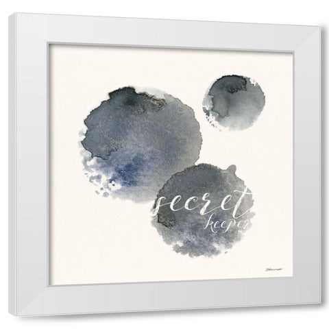 Secret Keeper White Modern Wood Framed Art Print by Marrott, Stephanie