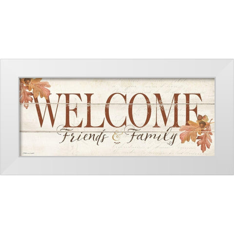 Welcome White Modern Wood Framed Art Print by Marrott, Stephanie