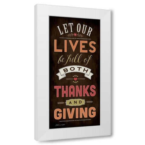 Let Our Lives White Modern Wood Framed Art Print by Marrott, Stephanie