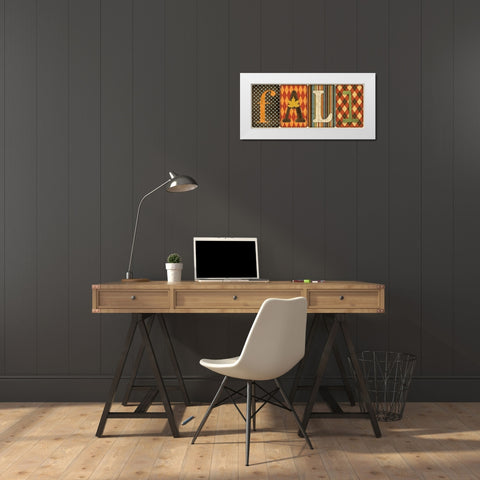 Fall White Modern Wood Framed Art Print by Marrott, Stephanie
