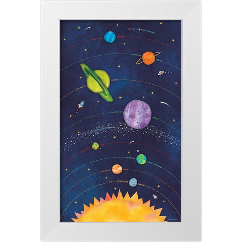 Our Outer World White Modern Wood Framed Art Print by Marrott, Stephanie
