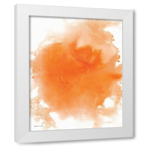 Orange Wash White Modern Wood Framed Art Print by Marrott, Stephanie
