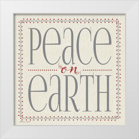 Peace On Earth White Modern Wood Framed Art Print by Marrott, Stephanie