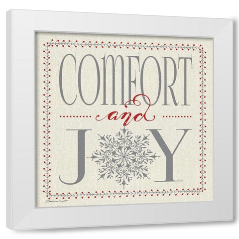 Comfort and Joy White Modern Wood Framed Art Print by Marrott, Stephanie