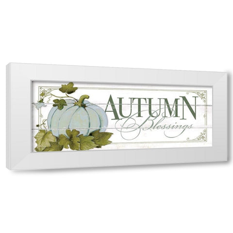 Autumn Welcome White Modern Wood Framed Art Print by Marrott, Stephanie