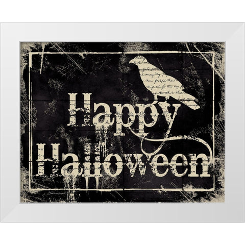 Halloween White Modern Wood Framed Art Print by Marrott, Stephanie