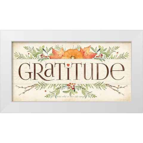 Gratitude White Modern Wood Framed Art Print by Marrott, Stephanie