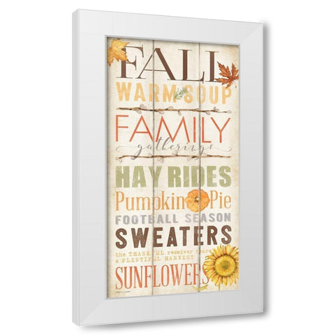 Fall White Modern Wood Framed Art Print by Marrott, Stephanie