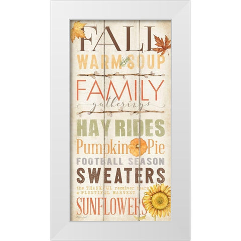 Fall White Modern Wood Framed Art Print by Marrott, Stephanie