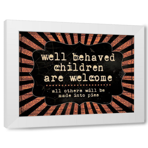 Well Behaved White Modern Wood Framed Art Print by Marrott, Stephanie