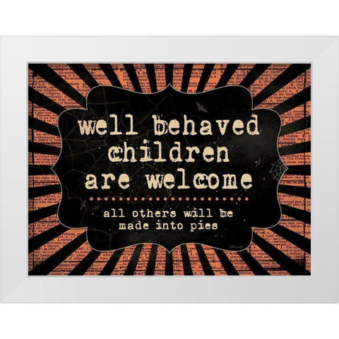 Well Behaved White Modern Wood Framed Art Print by Marrott, Stephanie