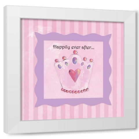 Happily Ever After White Modern Wood Framed Art Print by Marrott, Stephanie