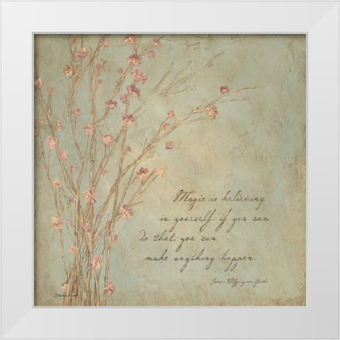 Magic Is Believing White Modern Wood Framed Art Print by Marrott, Stephanie