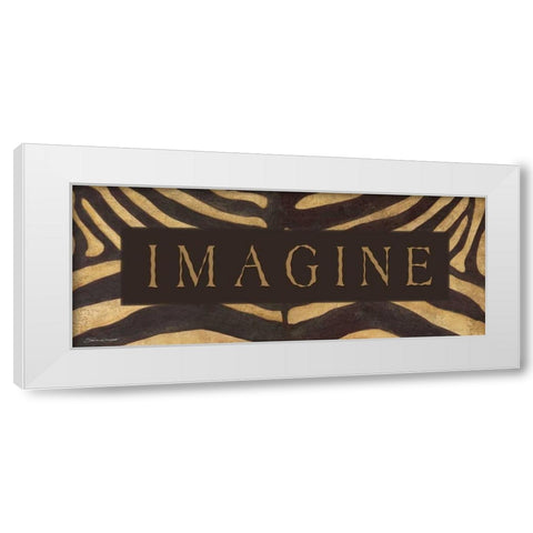 Imagine White Modern Wood Framed Art Print by Marrott, Stephanie