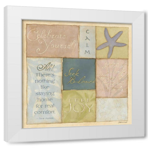Calm Panel White Modern Wood Framed Art Print by Marrott, Stephanie