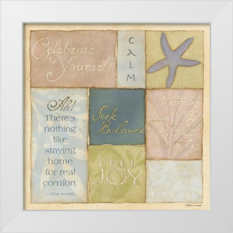 Calm Panel White Modern Wood Framed Art Print by Marrott, Stephanie
