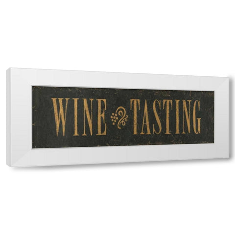 Wine Tasting White Modern Wood Framed Art Print by Marrott, Stephanie