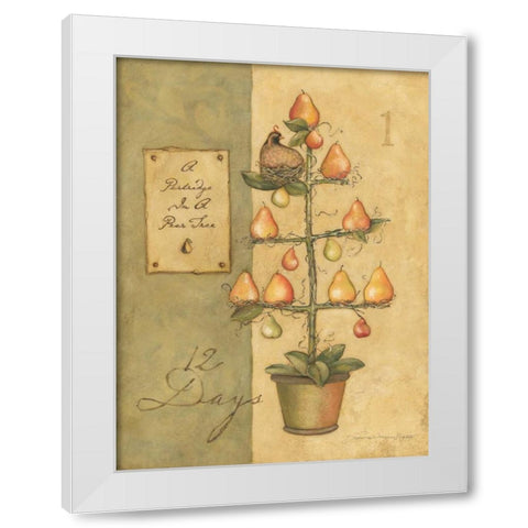 Pear Tree White Modern Wood Framed Art Print by Marrott, Stephanie