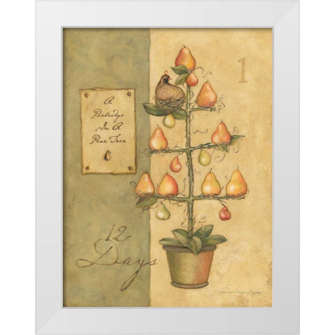 Pear Tree White Modern Wood Framed Art Print by Marrott, Stephanie