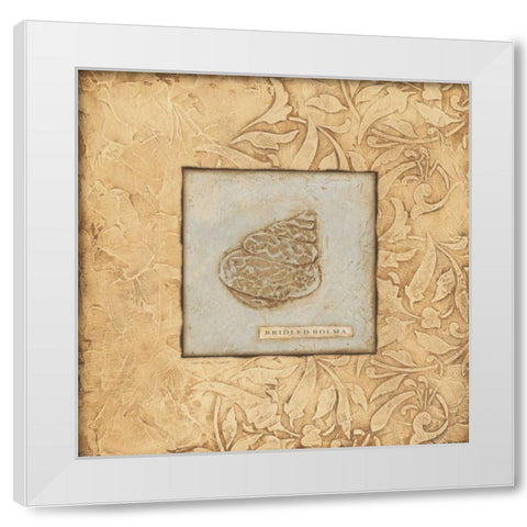 Bolma White Modern Wood Framed Art Print by Marrott, Stephanie