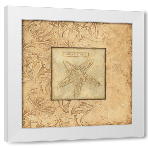 Sugar Star White Modern Wood Framed Art Print by Marrott, Stephanie