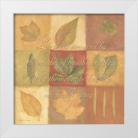 Life is Not Measured White Modern Wood Framed Art Print by Marrott, Stephanie