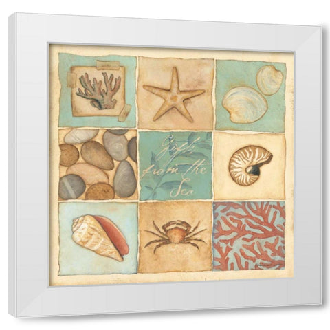 Coastal Collage I White Modern Wood Framed Art Print by Marrott, Stephanie