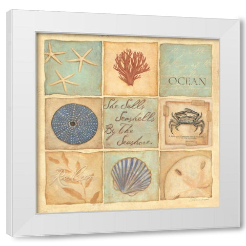 Coastal Collage II White Modern Wood Framed Art Print by Marrott, Stephanie
