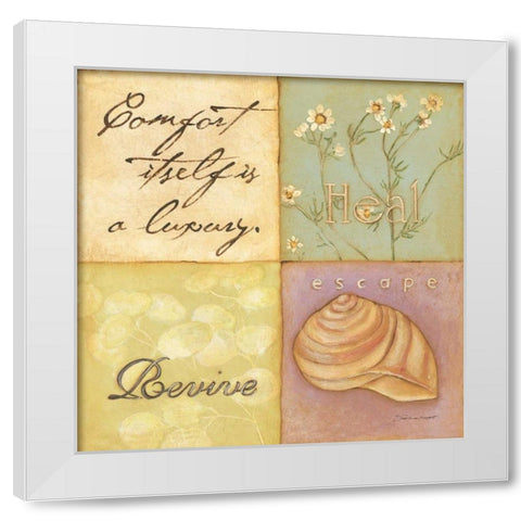 Heal White Modern Wood Framed Art Print by Marrott, Stephanie