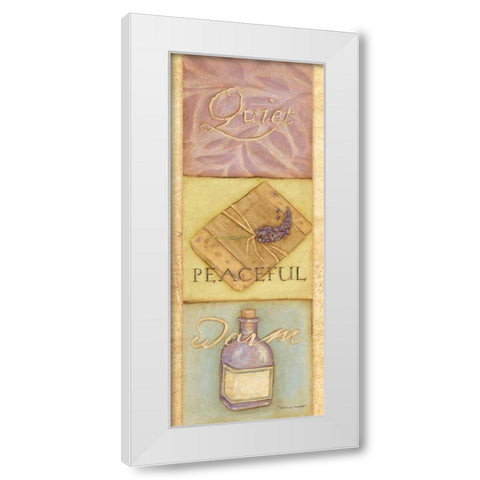 Quiet Peaceful Warm White Modern Wood Framed Art Print by Marrott, Stephanie