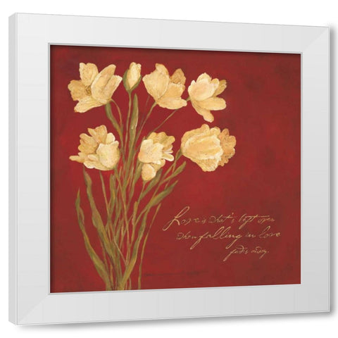Love is Whats Left White Modern Wood Framed Art Print by Marrott, Stephanie