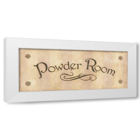 Powder Room White Modern Wood Framed Art Print by Marrott, Stephanie