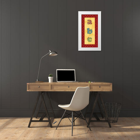 Juvenile ABC White Modern Wood Framed Art Print by Marrott, Stephanie