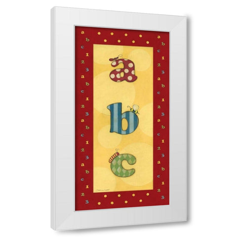 Juvenile ABC White Modern Wood Framed Art Print by Marrott, Stephanie