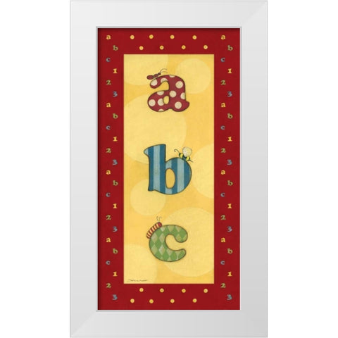 Juvenile ABC White Modern Wood Framed Art Print by Marrott, Stephanie