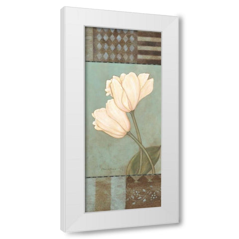 Tulip White Modern Wood Framed Art Print by Marrott, Stephanie