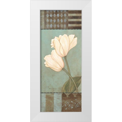 Tulip White Modern Wood Framed Art Print by Marrott, Stephanie