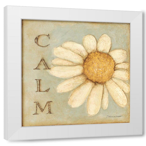 Calm White Modern Wood Framed Art Print by Marrott, Stephanie