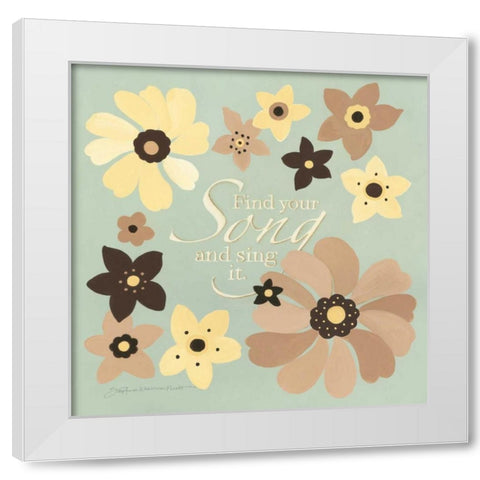 Find Your Song White Modern Wood Framed Art Print by Marrott, Stephanie